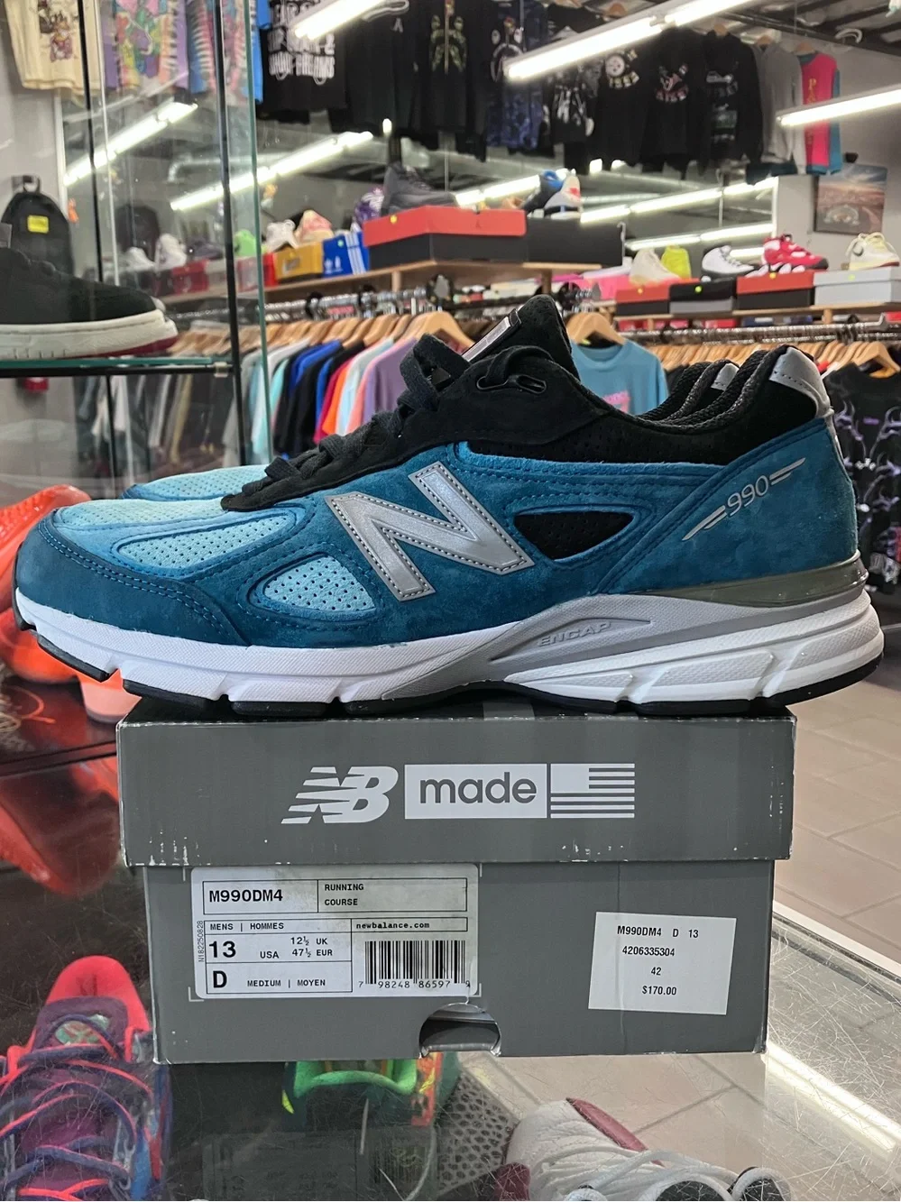 New Balance 990v4 Moroccan Blue Size 13